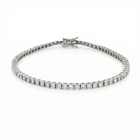 3.00ct Lab Grown Diamond Tennis Bracelet - 9ct White Gold