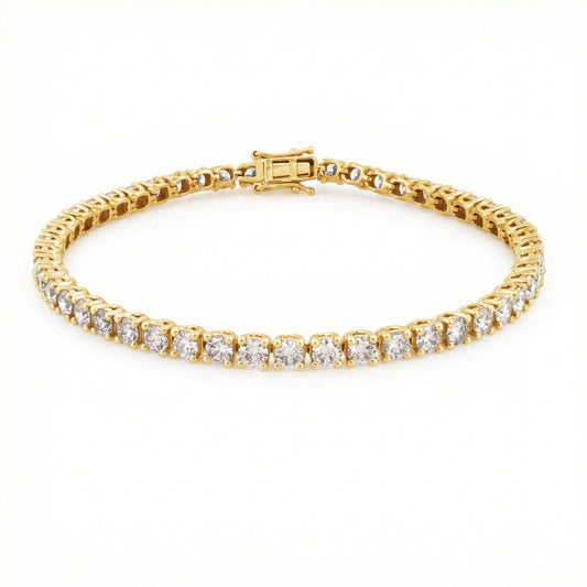 6.00ct Lab Grown Diamond Tennis Bracelet - 9ct Yellow Gold