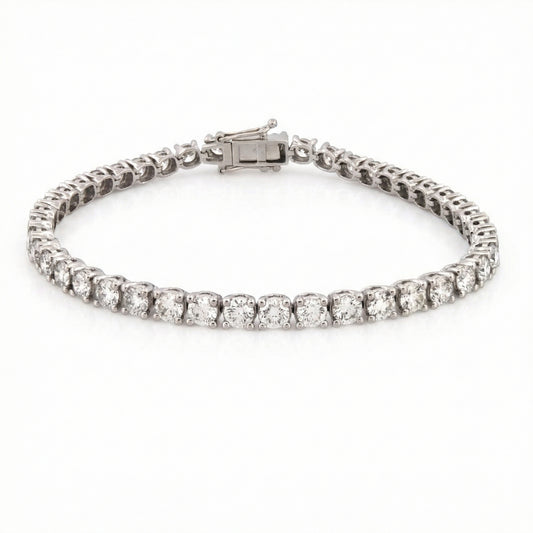 8.00ct Lab Grown Diamond Tennis Bracelet - 9ct White Gold