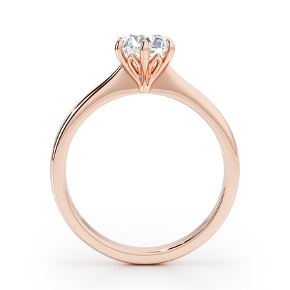 Classic 6 Claw Round Cut Solitaire Engagement Ring - 2ct+, E/F, VVS - 18ct Rose Gold