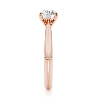 Classic 4 Claw Round Cut Solitaire Engagement Ring - 2ct+, E/F, VVS - 18ct Rose Gold
