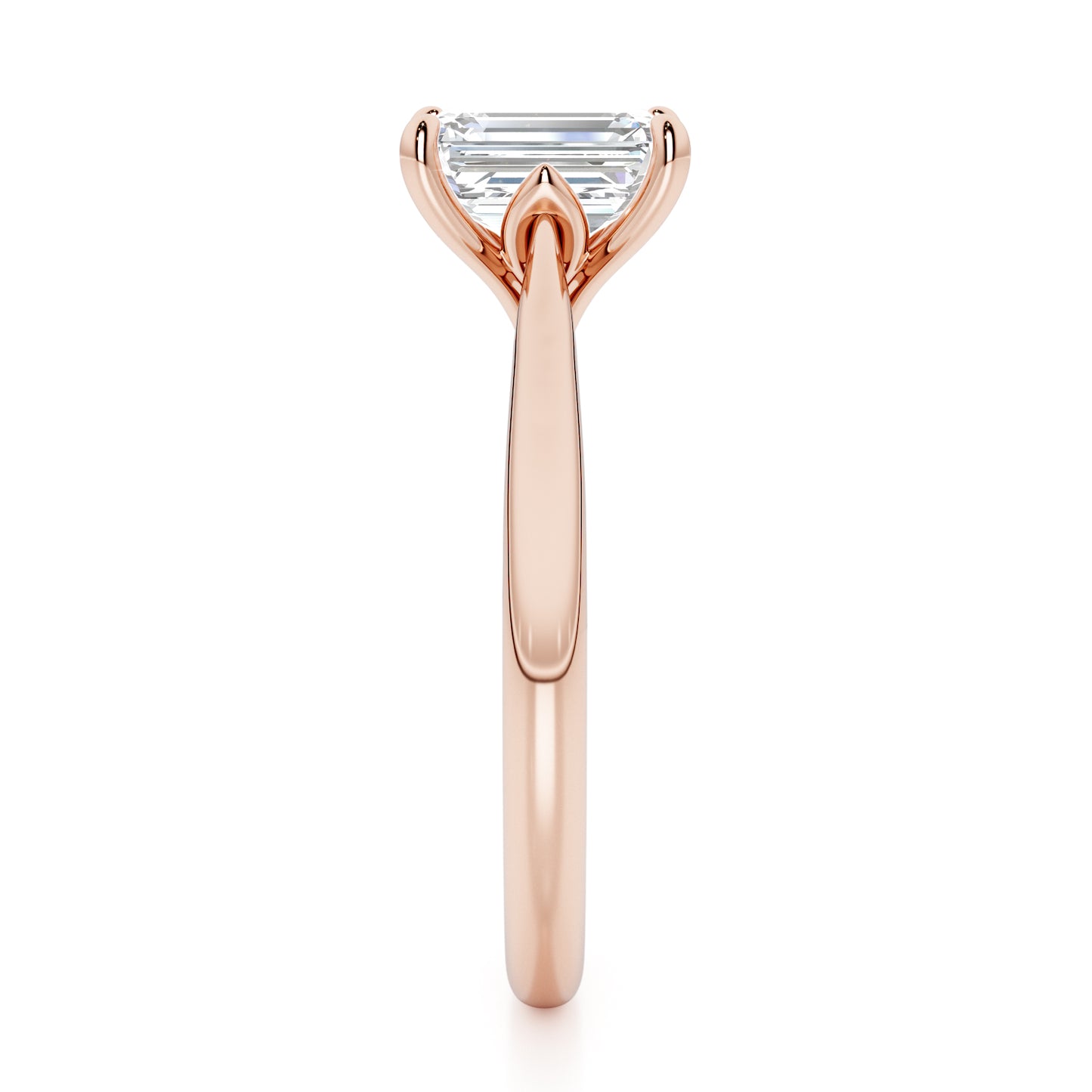 Emerald Cut Engagement Ring - 2ct+, E/F, VVS - 18ct Rose Gold