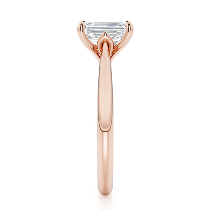 Emerald Cut Engagement Ring - 2ct+, E/F, VVS - 18ct Rose Gold