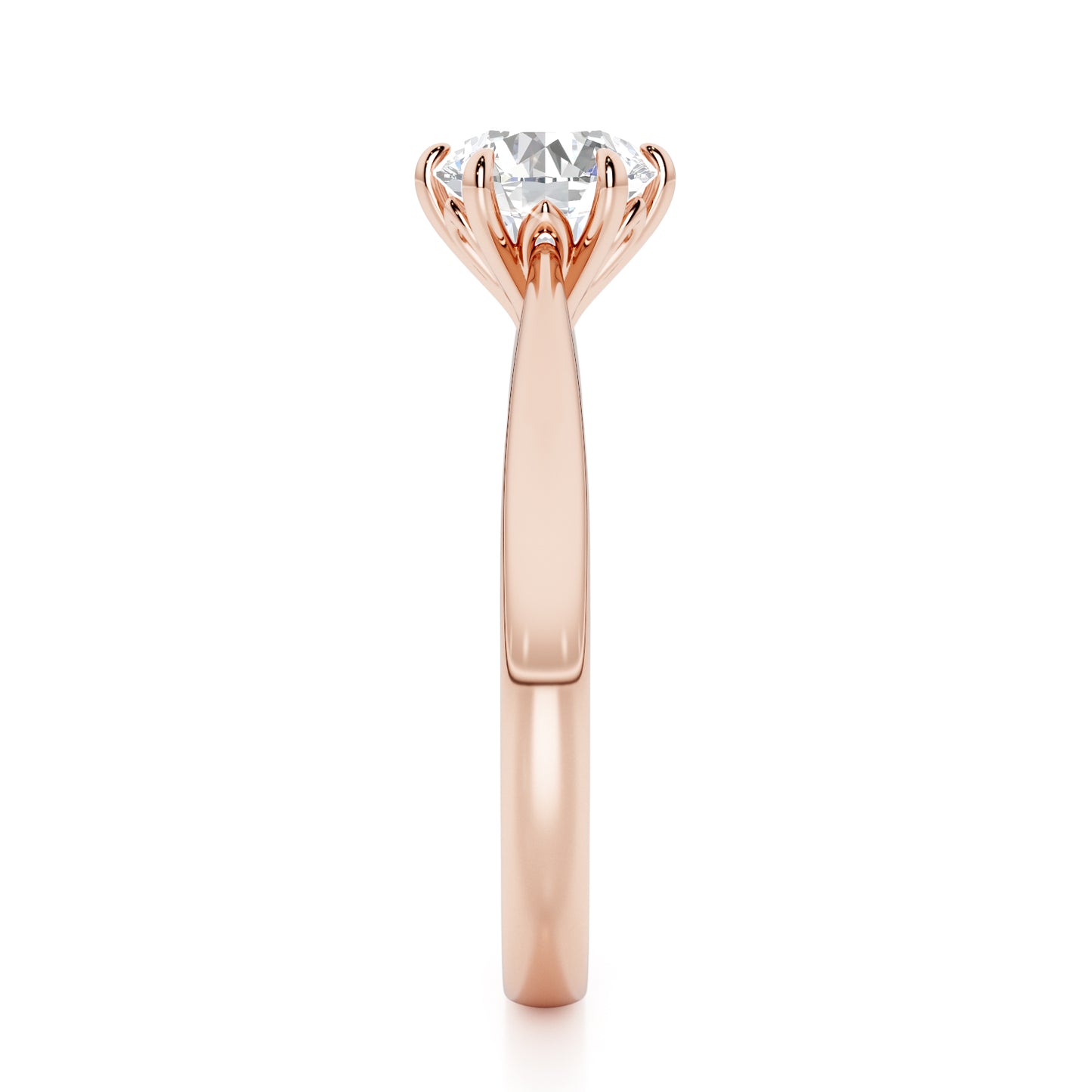 Classic 6 Claw Round Cut Solitaire Engagement Ring - 2ct+, E/F, VVS - 18ct Rose Gold