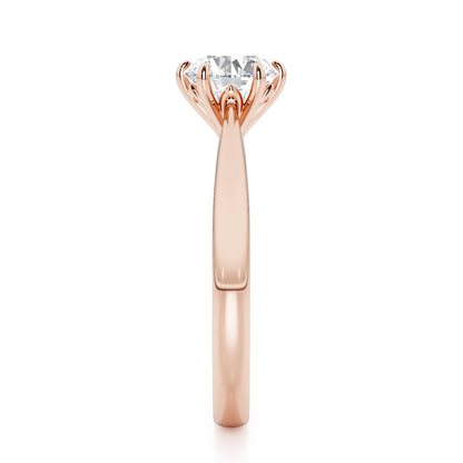 Classic 6 Claw Round Cut Solitaire Engagement Ring - 2ct+, E/F, VVS - 18ct Rose Gold