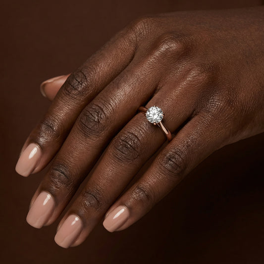 Classic 4 Claw Round Brilliant Cut Solitaire Engagement Ring - 2ct+, E/F, VVS - 18ct Rose Gold