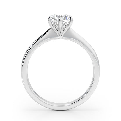 Classic 6 Claw Round Cut Solitaire Engagement Ring - 2ct+, E/F, VVS - Platinum