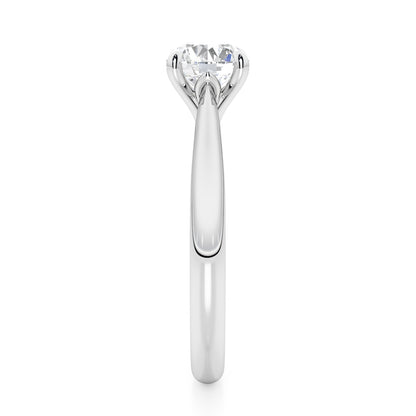 Classic 4 Claw Round Cut Solitaire Engagement Ring - 2ct+, E/F, VVS - Platinum