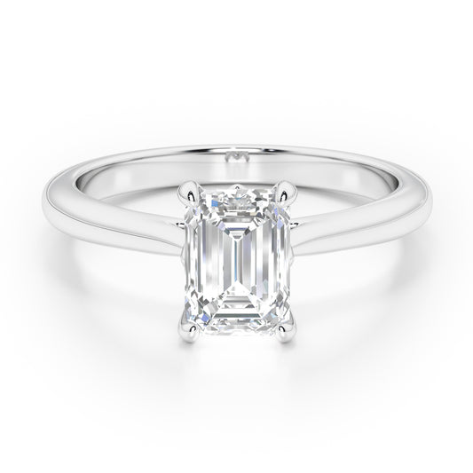 Emerald Cut Engagement Ring - 2ct+, E/F, VVS - Platinum