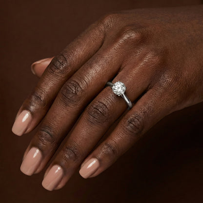 Classic 4 Claw Round Brilliant Cut Solitaire Engagement Ring - 2ct+, E/F, VVS - Platinum