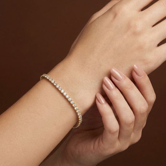 2.00ct Lab Grown Diamond Tennis Bracelet - 9ct Yellow Gold