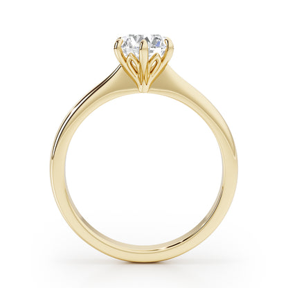 Classic 6 Claw Round Cut Solitaire Engagement Ring - 2ct+, E/F, VVS - 18ct Yellow Gold