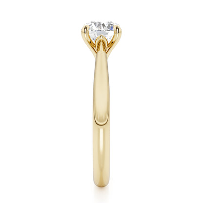 Classic 4 Claw Round Cut Solitaire Engagement Ring - 2ct+, E/F, VVS - 18ct Yellow Gold