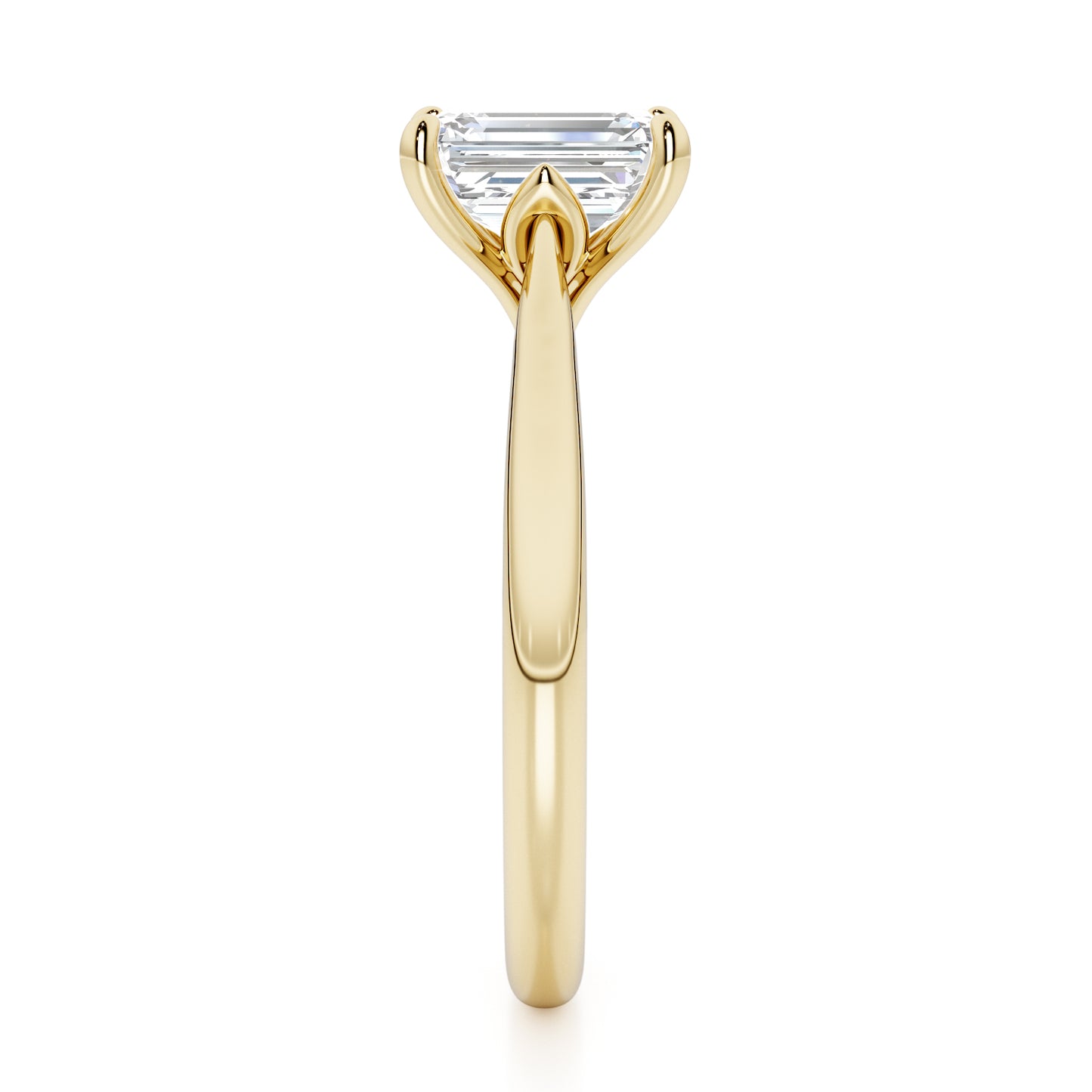 Emerald Cut Engagement Ring - 2ct+, E/F, VVS - 18ct Yellow Gold