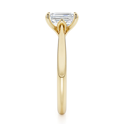 Emerald Cut Engagement Ring - 2ct+, E/F, VVS - 18ct Yellow Gold