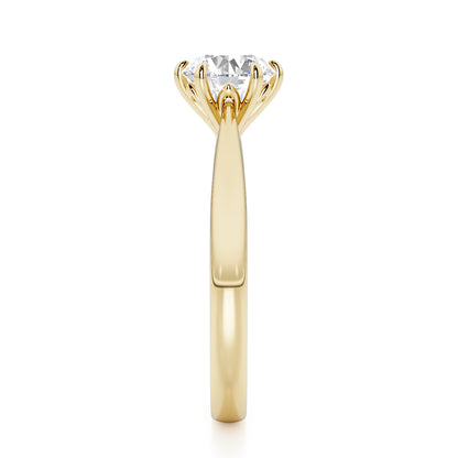 Classic 6 Claw Round Cut Solitaire Engagement Ring - 2ct+, E/F, VVS - 18ct Yellow Gold