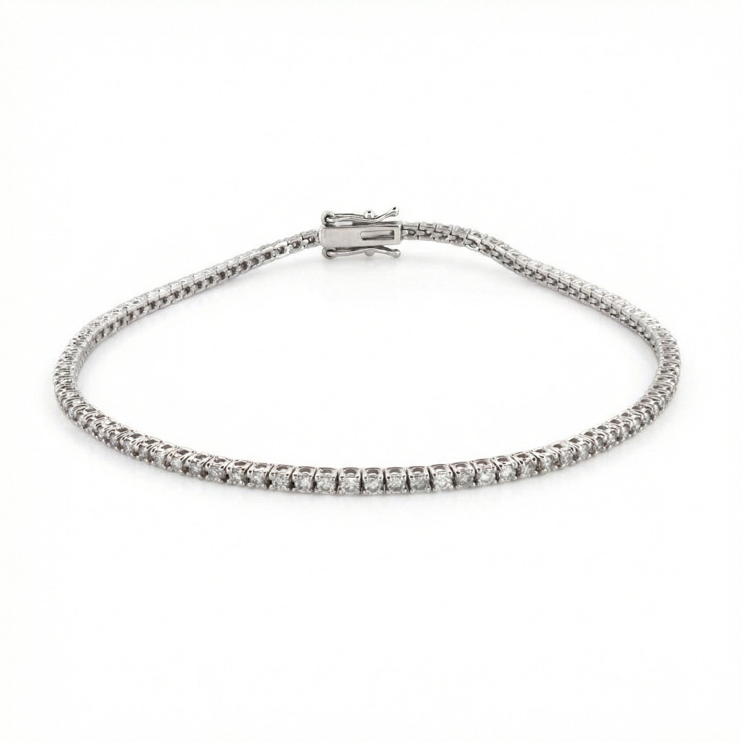 1.00ct Lab Grown Diamond Tennis Bracelet - 9ct White Gold