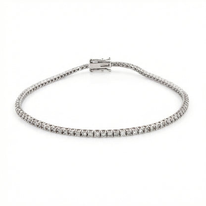 1.00ct Lab Grown Diamond Tennis Bracelet - 9ct White Gold
