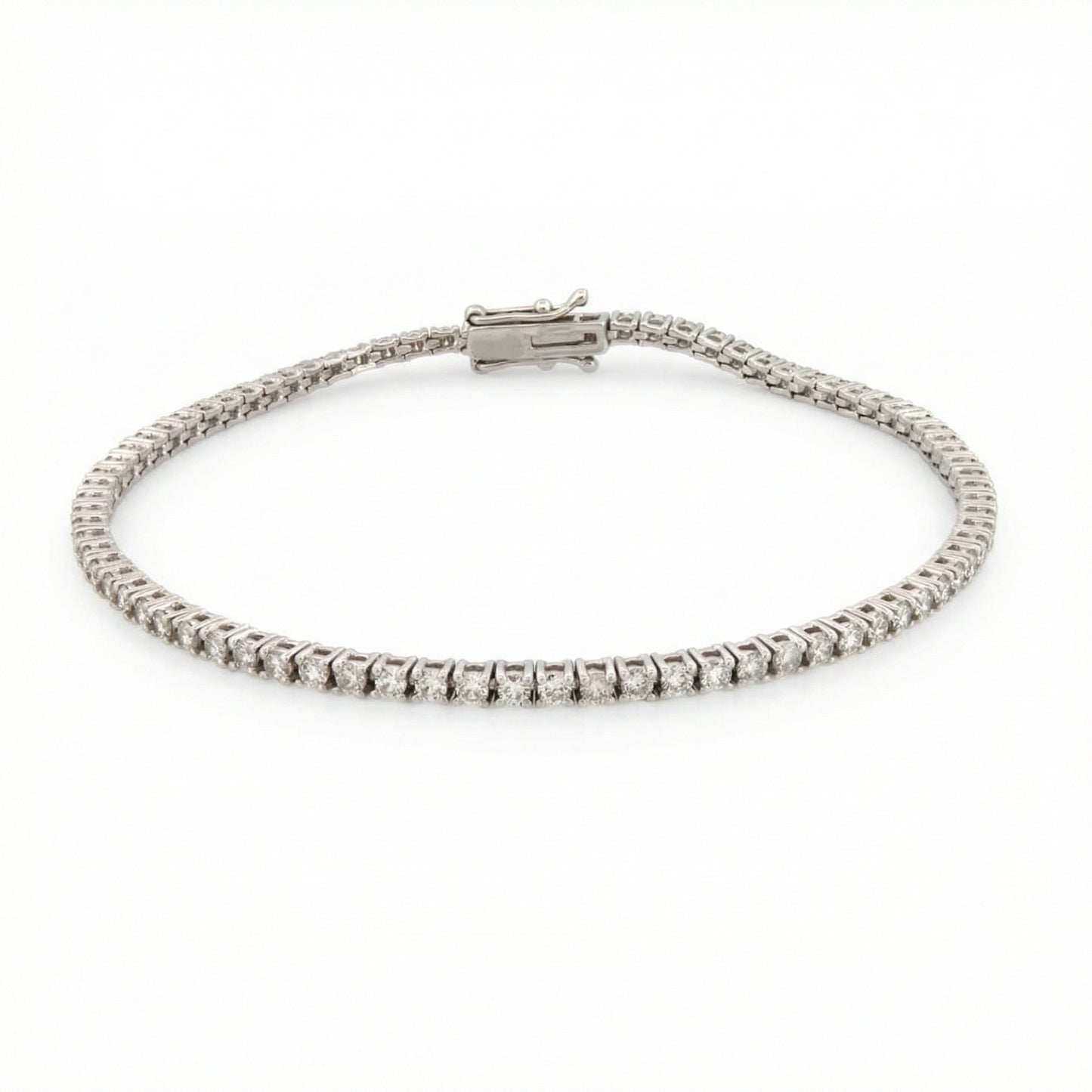 2.00ct Lab Grown Diamond Tennis Bracelet - 9ct White Gold