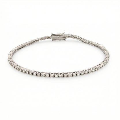 2.00ct Lab Grown Diamond Tennis Bracelet - 9ct White Gold