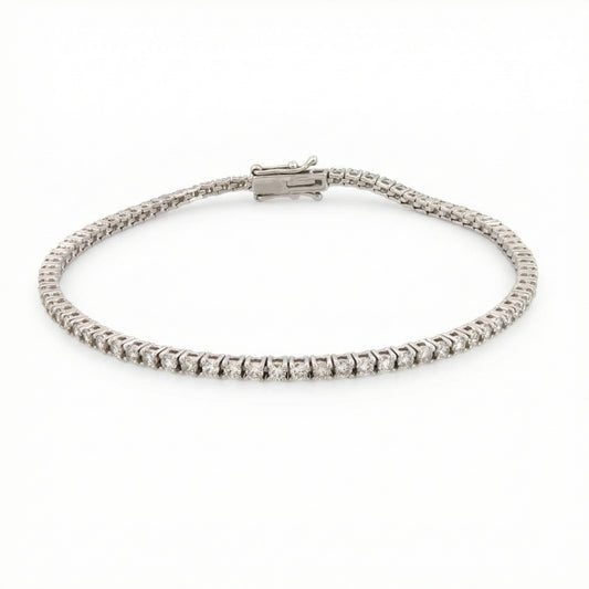 2.00ct Lab Grown Diamond Tennis Bracelet - 9ct White Gold
